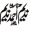 ندیم احمد ندیم — شخصی نام خطاطی