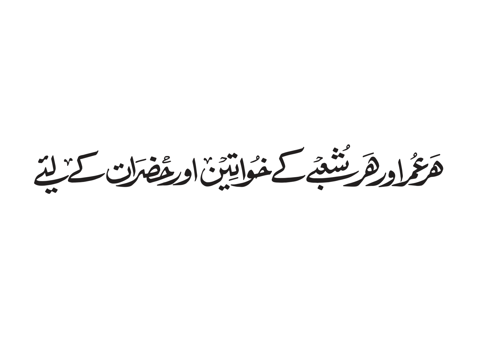 ہر عمر اور ہر شعبے کے خواتین اور حضرات کے لیے — اردو اشتہاری خطاطی