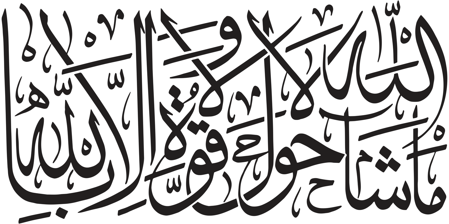 ما شاء الله لا قوة إلا بالله — خطاطی کا شاہکار