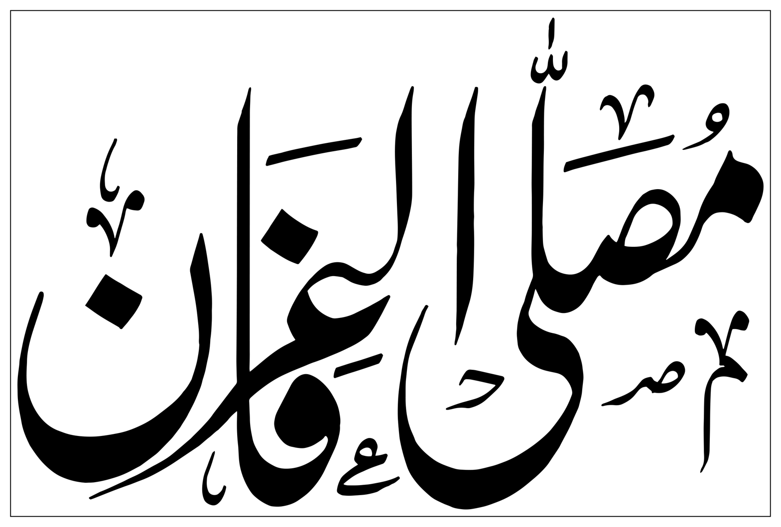 مصلّی العرفان — اسلامی خطاطی ٹائٹل