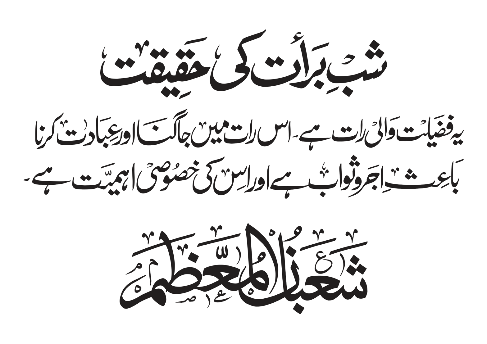 شبِ براءت کی حقیقت — ماہِ شعبان المعظم