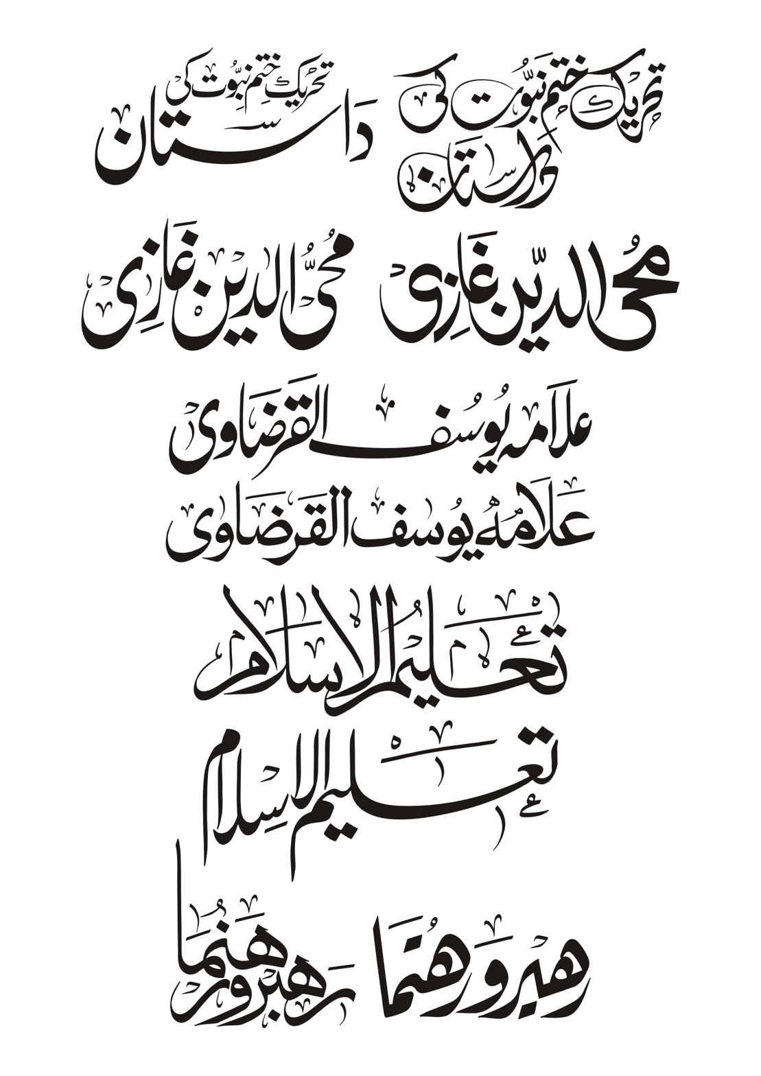 تحریک ختم نبوت کی داستانِ محی الدین غازی، علامہ یوسف القرضاوی، تعلیم الاسلام اور ہیرو وہنما