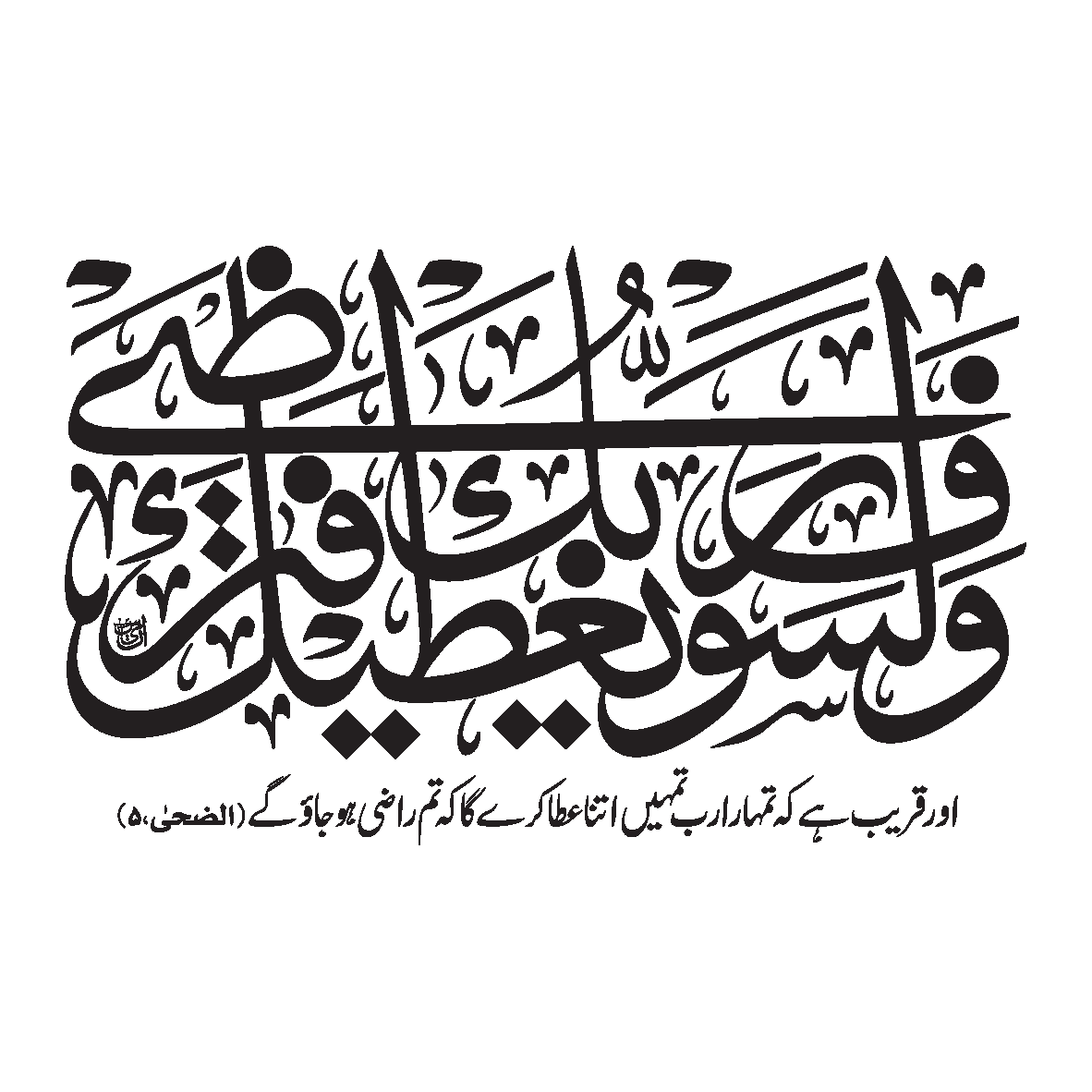 وَلَسَوْفَ يُعْطِيكَ رَبُّكَ فَتَرْضَىٰ — سورۃ الضحیٰ
