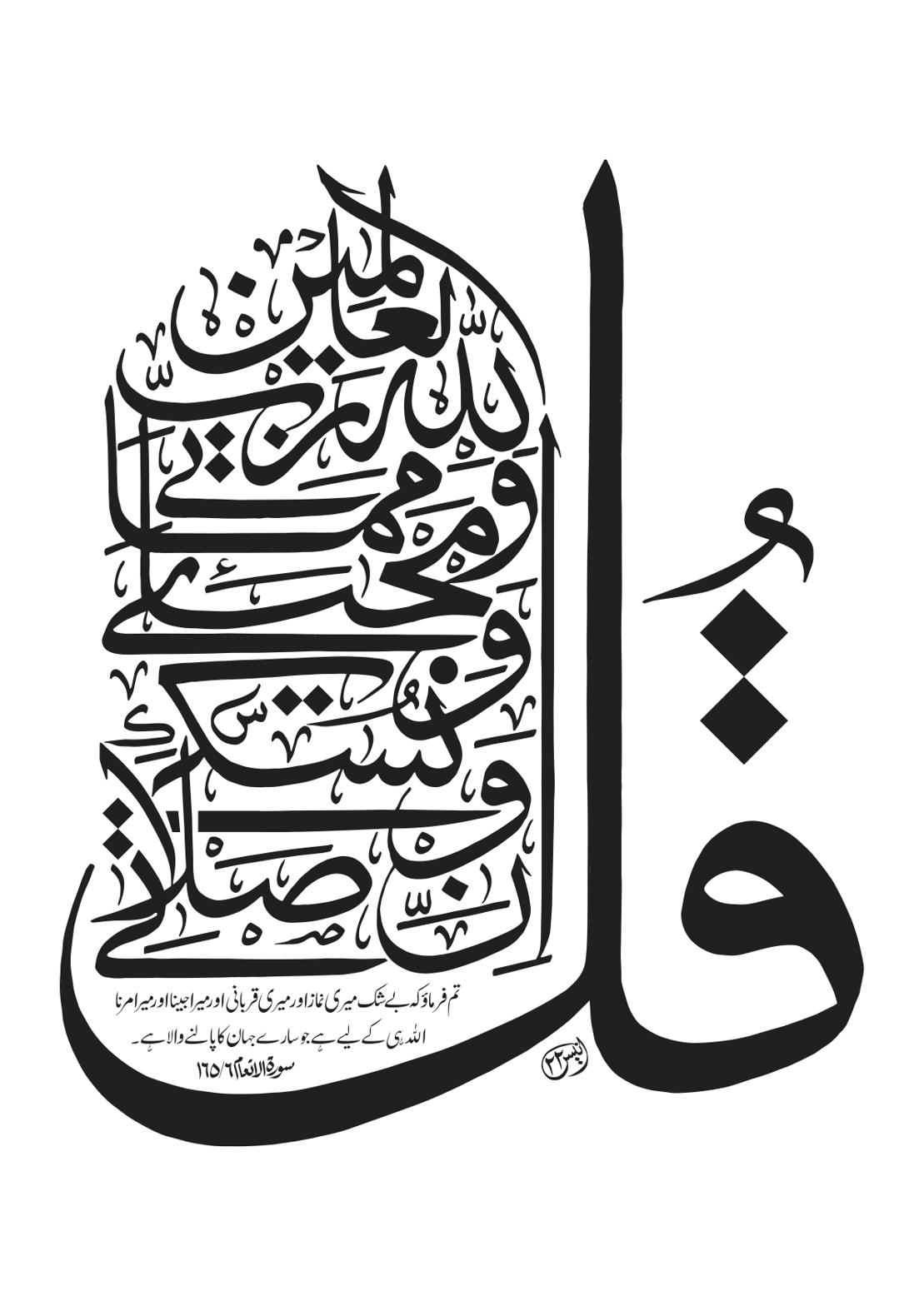 قُلْ إِنَّ صَلَاتِي وَنُسُكِي — سورۃ الانعام